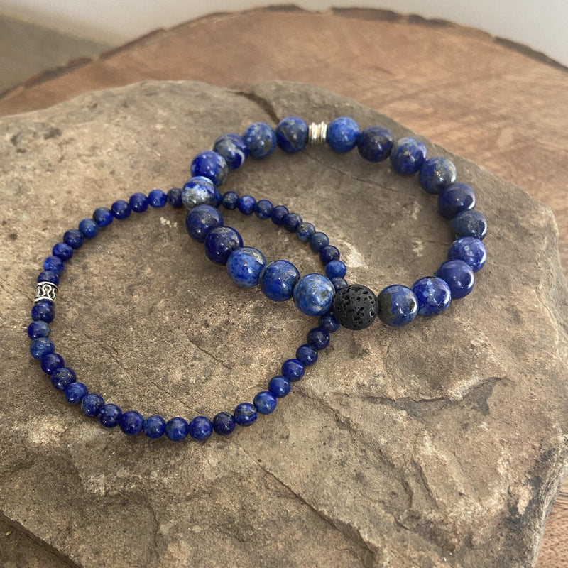 Navy Silicon rubber 9MM bead bracelets