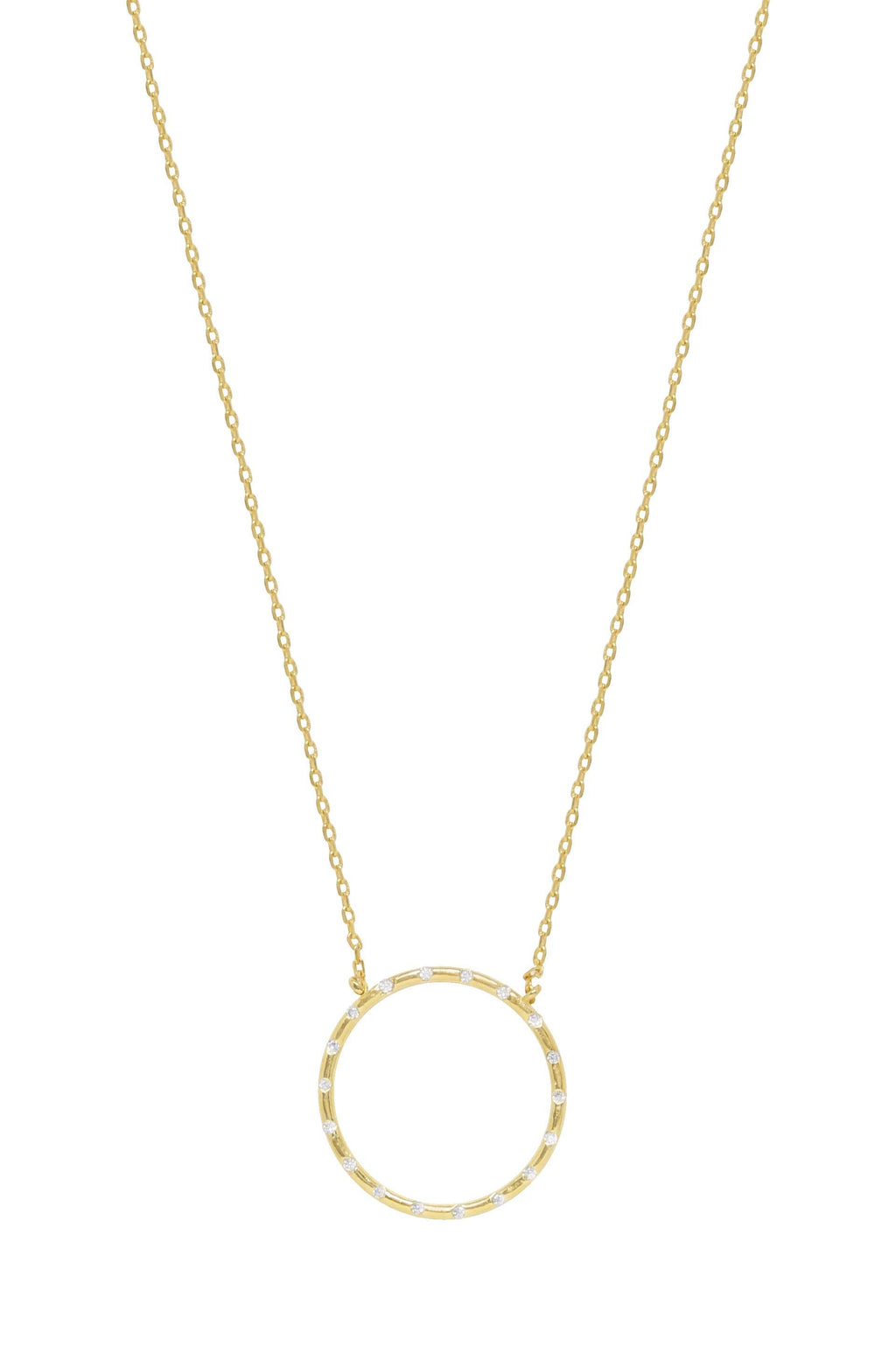 Circle of Love 18k Gold Plated Crystal Pendant Necklace - The Gallant Way