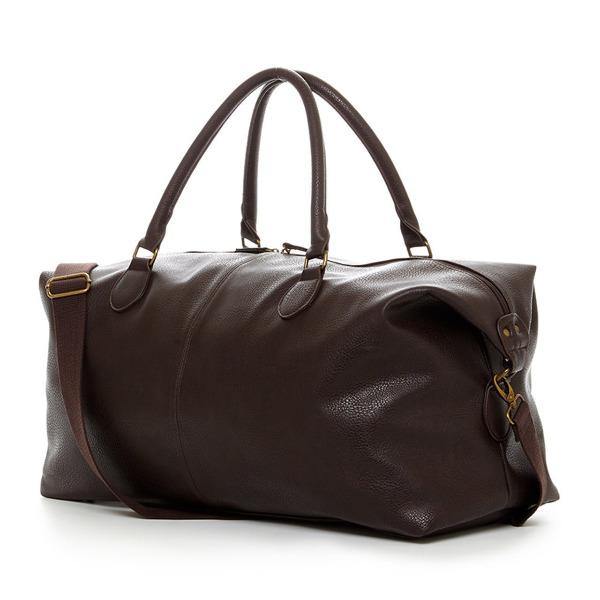 Men's Leather Duffle Bag - Gunner Brown 8