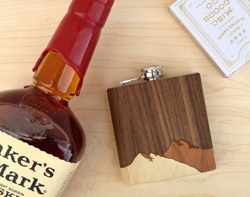 Hip Flask 6 oz. Wooden - Father's Day Edition
