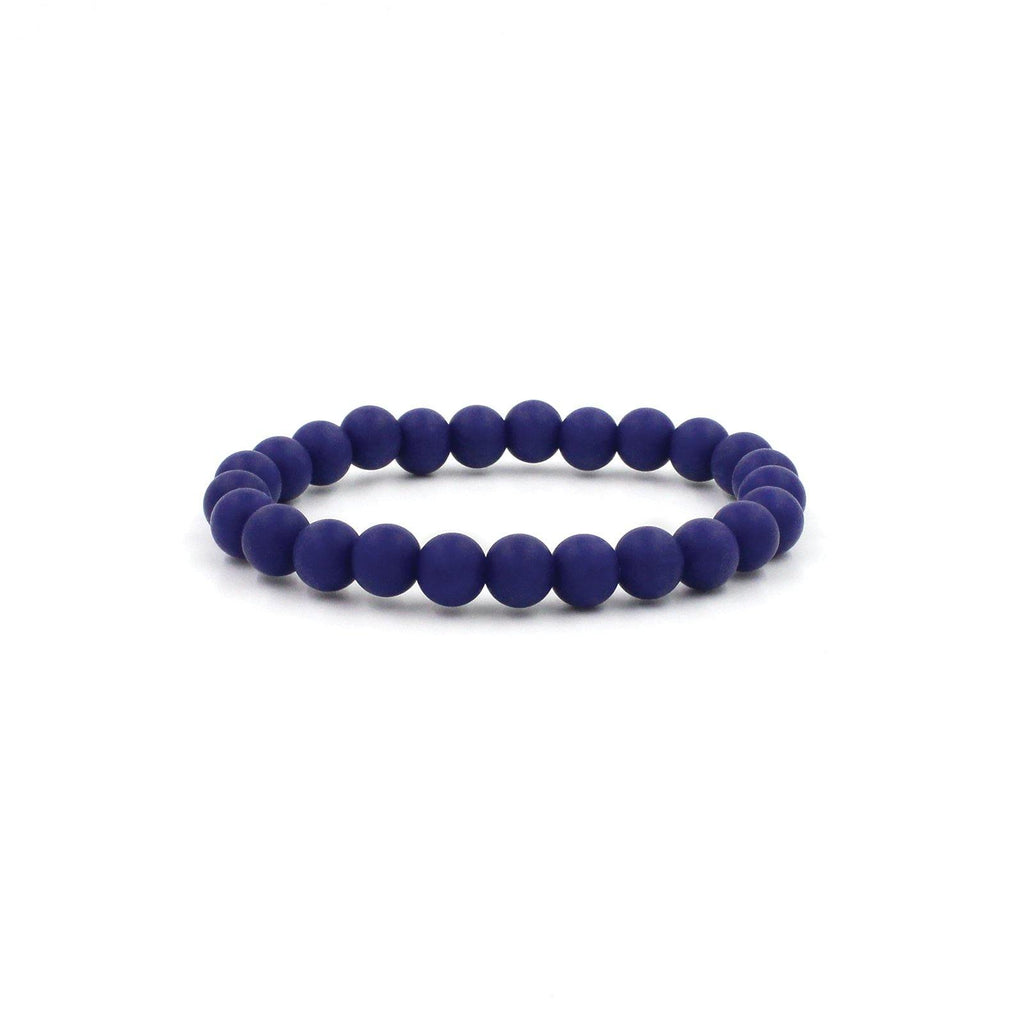Navy Silicon rubber 9MM bead bracelets - The Gallant Way