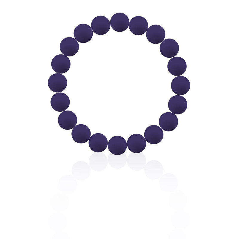Navy Silicon rubber 9MM bead bracelets - The Gallant Way