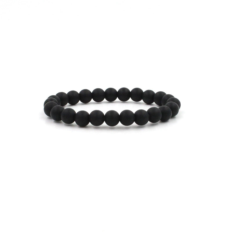 Black Silicon rubber 9MM bead bracelets - The Gallant Way
