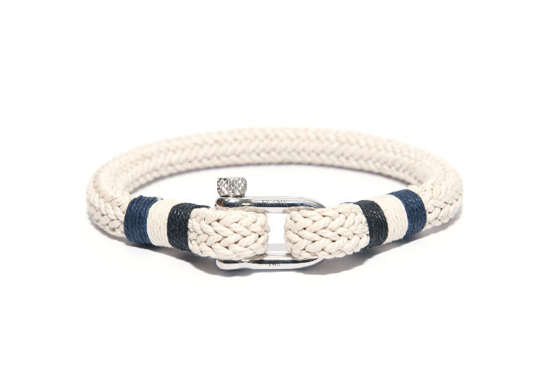 Men's Unique Nautical Bracelet White - The Gallant Way