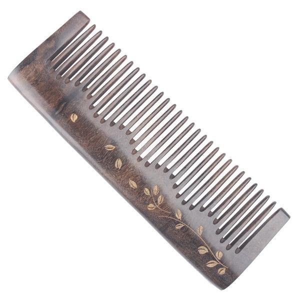 Beard Comb Chacate Preto Wood -  No Static  2