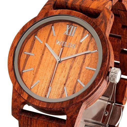 Men's Wood Watch Handmade Engraved Kosso Timepiece - The Gallant Way