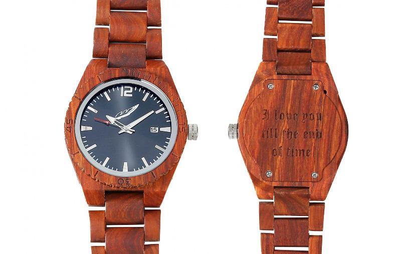 Men's Wood Watch Rose - Engrave it 