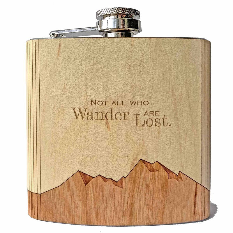 Not All Who Wander Flask