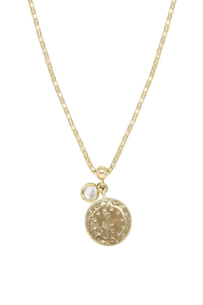 Coin Keepsake 18k Gold Plated Necklace