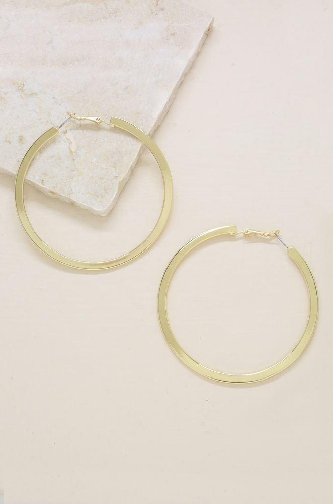 Calypso 18k Gold Plated Hoop Earrings