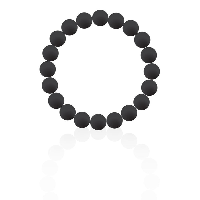 Black Silicon rubber 9MM bead bracelets