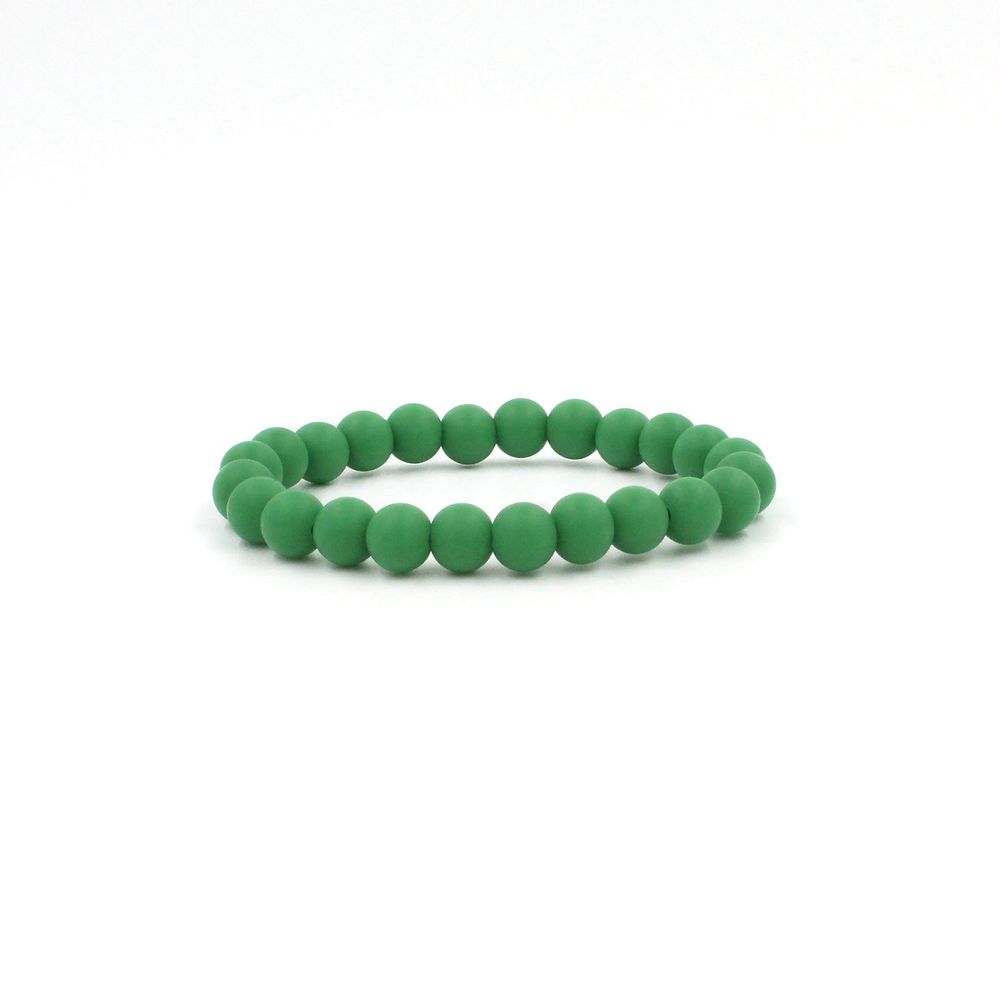 Christmas Green Silicon rubber 9MM bead bracelets