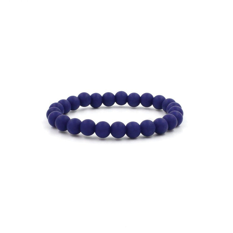 Navy Silicon rubber 9MM bead bracelets