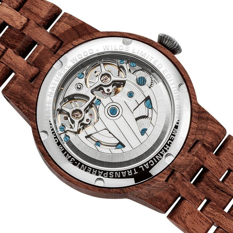 Men's Dual Wheel Automatic Kosso Wood Watch - For High End Watch Collectors