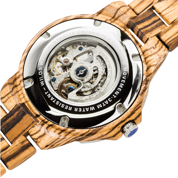 Men's Wooden Watches Automatic Zebra 2