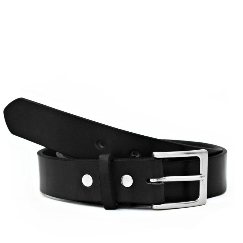 Everyday Belt - Black with Silver Hardware - The Gallant Way