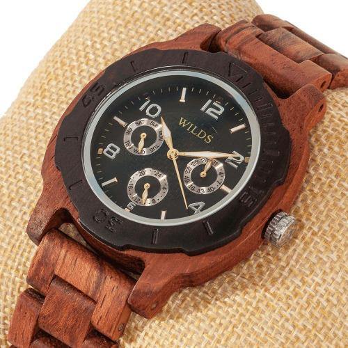 Men's Wooden Watch Multi-Function Custom Kosso 3