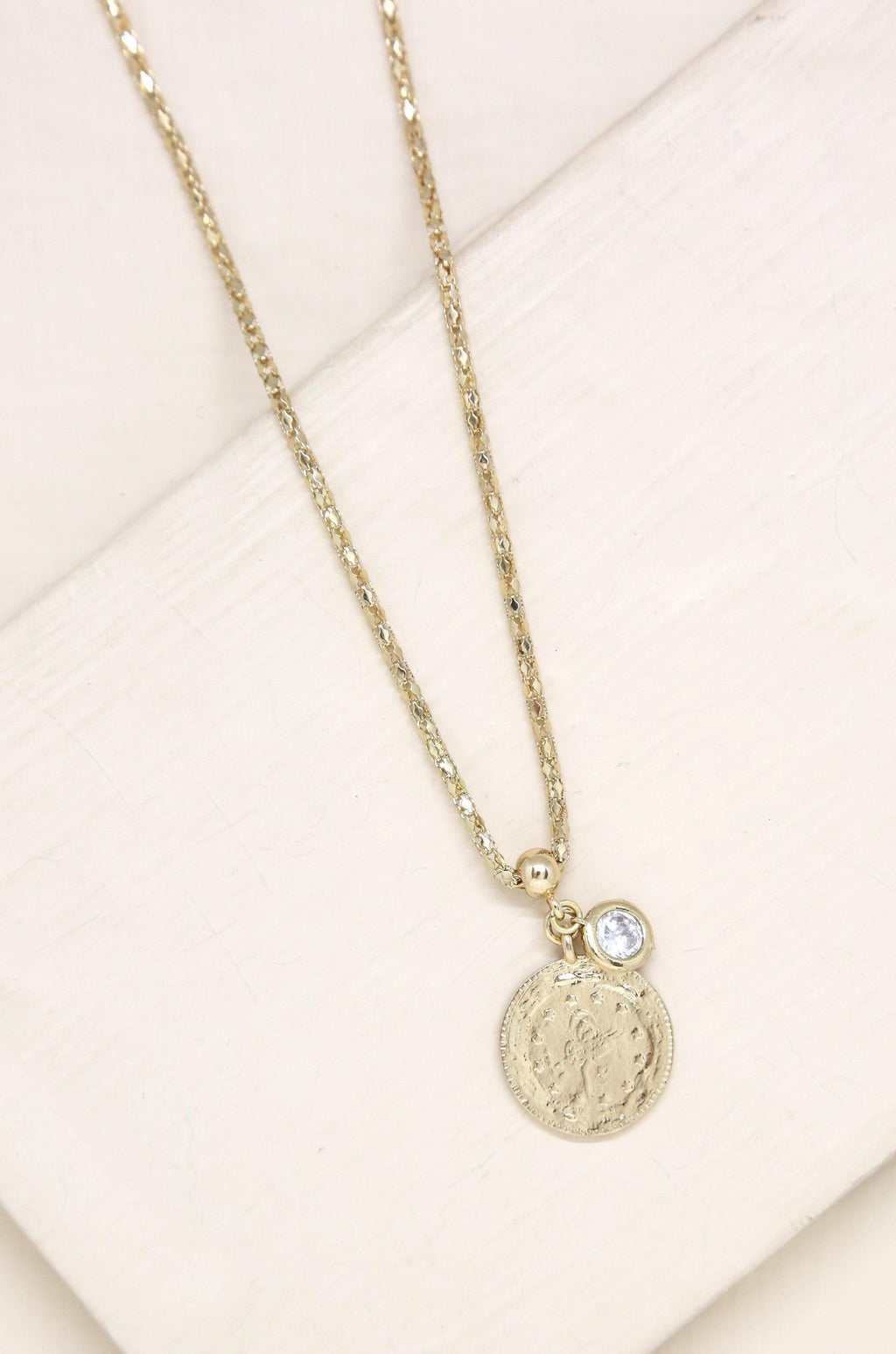 Coin Keepsake 18k Gold Plated Necklace - The Gallant Way