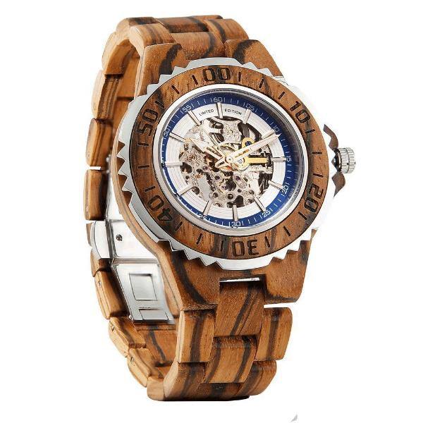 Men's Wooden Watches Automatic Zebra 1